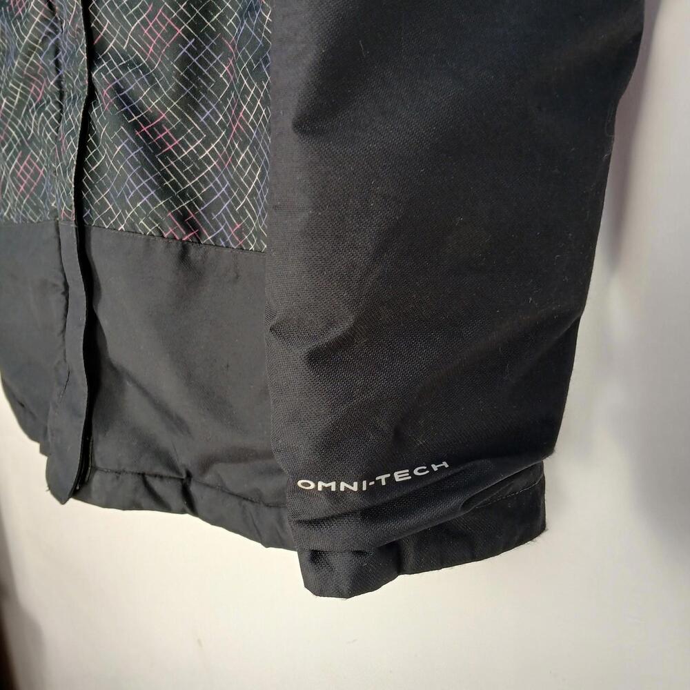 Columbia Youth Jacket L 14-16 Omni Tech Waterproof Hooded Coat Black - Picture 5 of 9